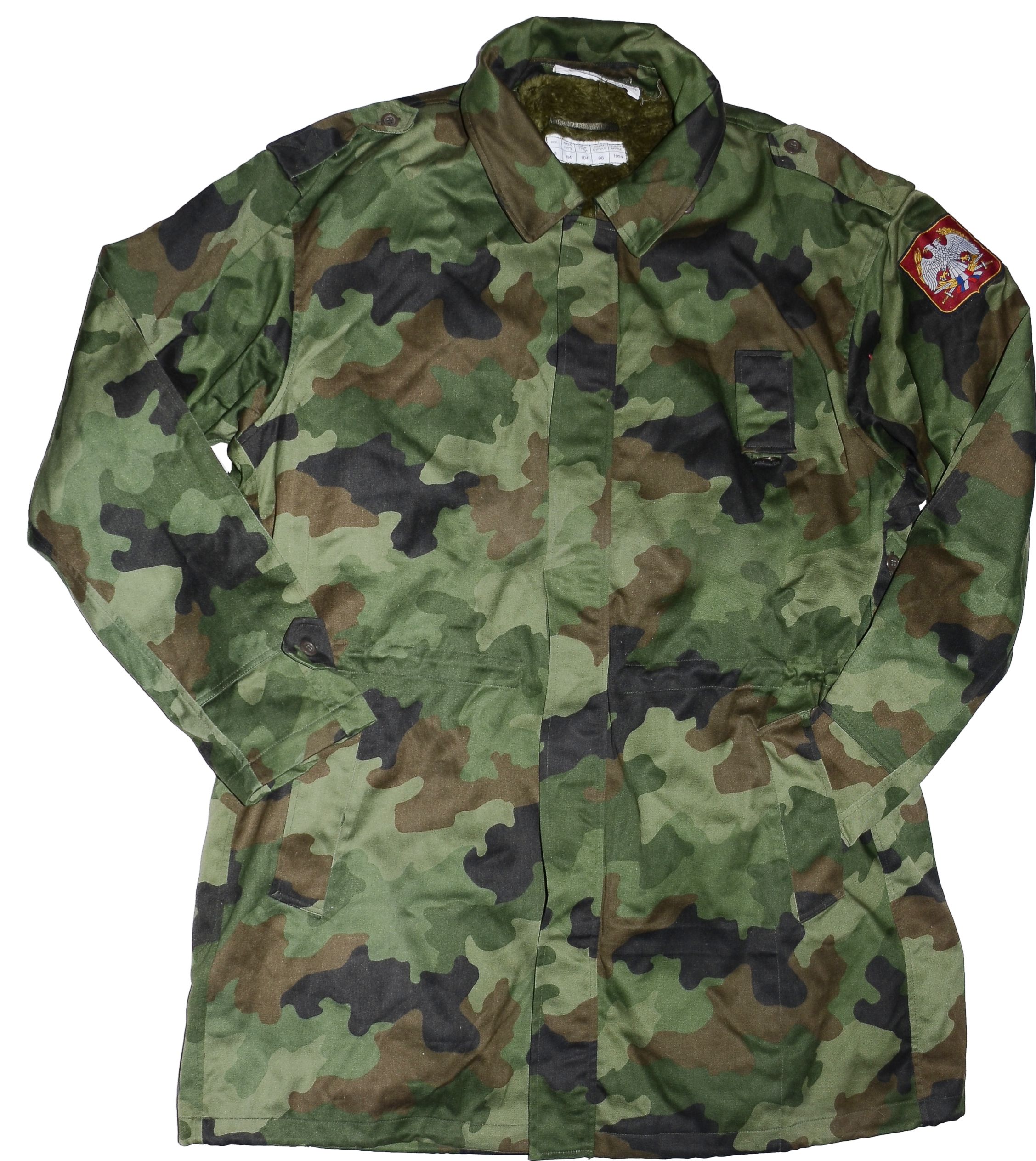 Parka (bunda) Srbsko maskovací s vložkou 