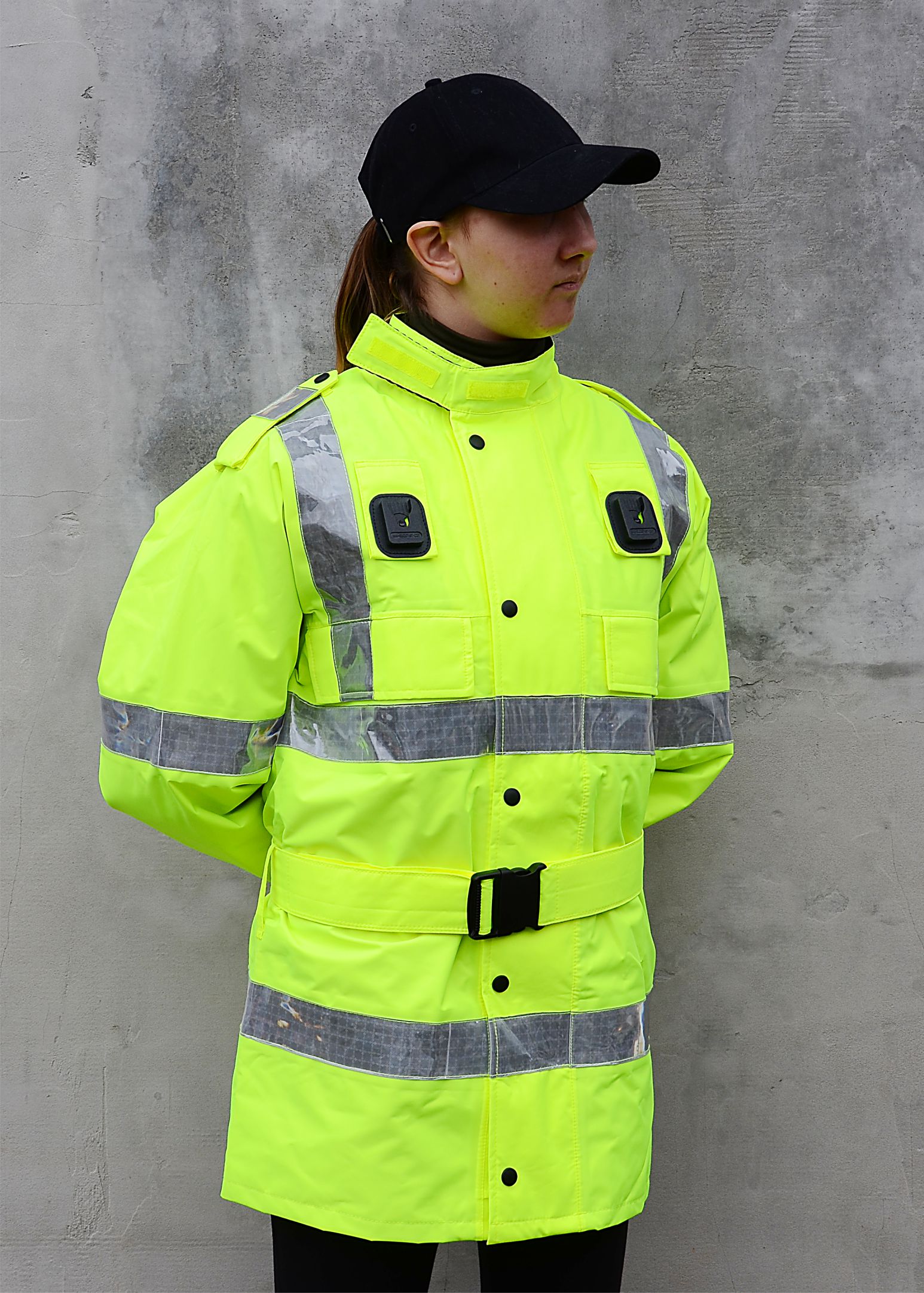 Reflexní výstražná neonová bunda Britská policie