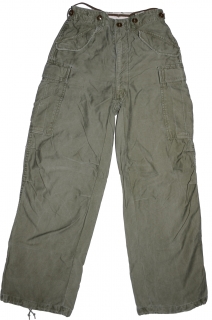 Kalhoty US M51 originál, kapsáče oliv XS-regular