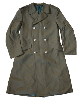 Kabát zelený vycházkový zimní , plášť ČSLA, AČR