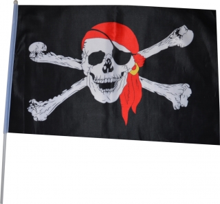 Vlajka na tyčce Pirát